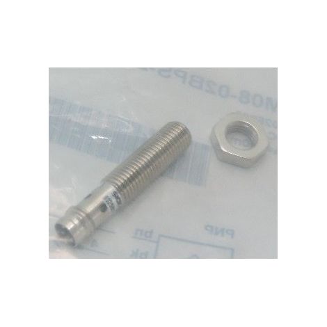 Détecteur de proximité inductif 3P connecteur mâle M8 portée 2mm sortie PNP NO (6025863) noyable IP67 SICK IM08-02BPS-ZTK