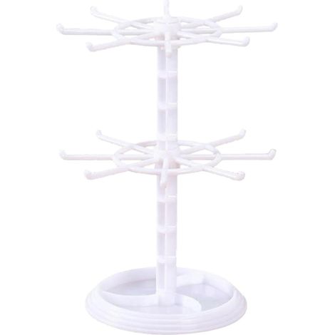 Soporte para collares – Organizador giratorio de pulseras de 2 niveles (1/5)