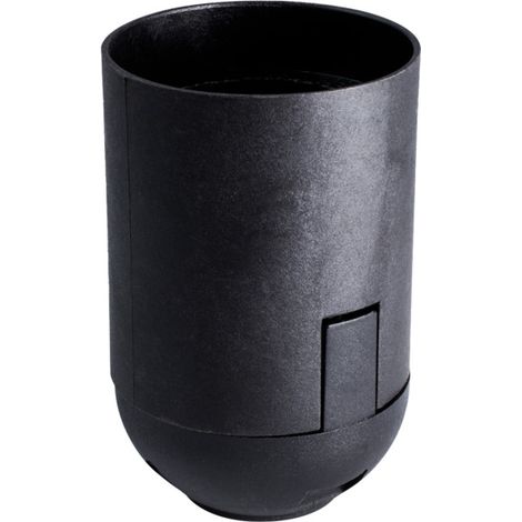 Douille lisse E27 noire, plastique PET recyclé - Tibelec (1/3)