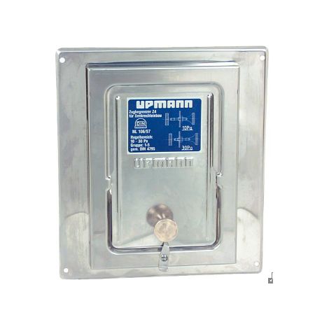 Coupe-tirage en inox Dispositif d air additionnel automatique selon DIN 4795, type Z 5006, 11x25 cm