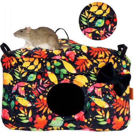 CASETTA ANGOLARE A FORMA DI GROTTA per criceti, degu, ratti 34x24 COLORATA (1/5)