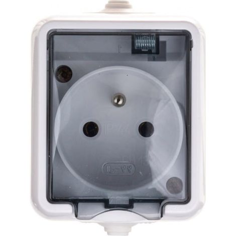 Hydro Hermetic Einzelsteckdose mit/ohne IP44 mit Rauchschutzklappe, weiß 121432