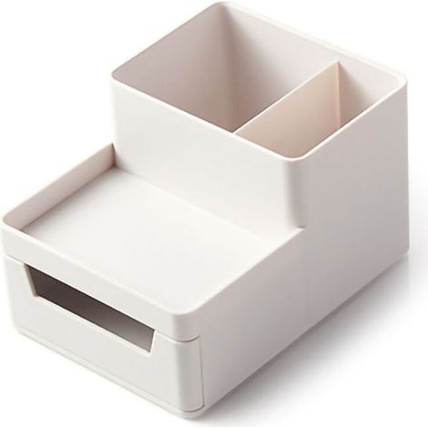 Étagère de bureau grande capacité A4, organisateur de fichiers en résine ABS durable, tiroir gris-blanc pour stylos, montage DIY (1/5)