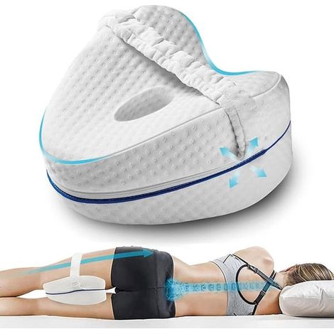 Coussin de genou en forme de cœur pour les personnes dormant sur le côté, coussin de genou en mousse à mémoire de forme épousant la forme de la jambe, conçu pour soulager les douleurs aux jambes et au (1/5)