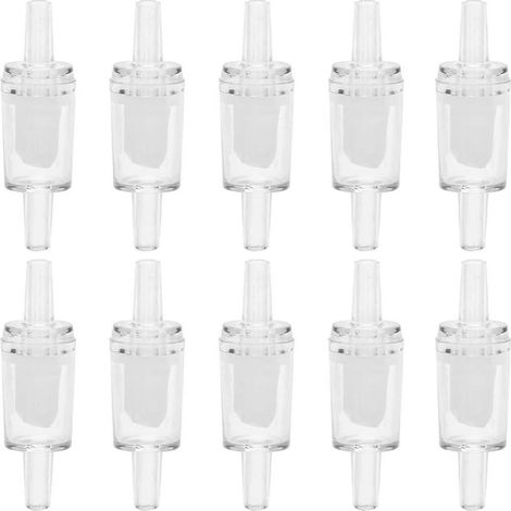 Valve Anti-retour Pompe À Air Aquarium - Design À 1 Voie - Blanc - 10 Pièces