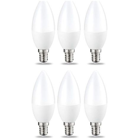 Ampoule LED Dimmable E14 Forme Bougie, 5W Équivalent à 40W, Blanc Froid 5000K, 470lm, Ampoule Bougie B35 avec Petit Culot à Vis, Lampe Intensité Variable 220-240V, Lot de 6-RAPANDA (1/4)
