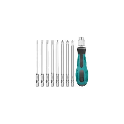 Jeu 8 Embouts Magnétiques 100mm, Tournevis sans Fil, Tige Hexagonale 1/4" pour Outil Électrique, Kit Pratique