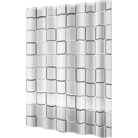 Rideau De Douche - Peva Transparent - 180 X 200 Cm - Protection Contre Les Éclaboussures - Pour Salle De Bain (1/3)