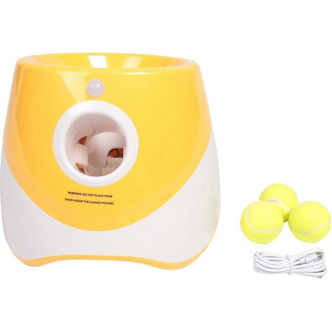 Lanceur automatique de balles de tennis pour chiens de taille moyenne à grande, idéal pour l'exercice et l'entraînement en extérieur, jouet parfait pour la maison. (1/5)