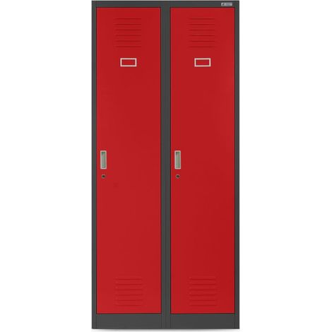 Armoire industrielle en métal pour les documents KACPER, 800 x 1800 x 500 mm, anthracite-rogue
