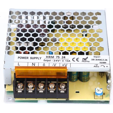 Ultradünnes Schaltnetzteil für den Innenbereich, 100–264 V AC auf 24 V DC, 75 W, für LED-Lichtleisten (1/5)