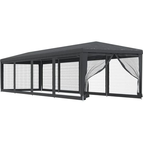 Maison Exclusive - Partyzelt mit 10 Mesh-Seitenwänden Anthrazit 3