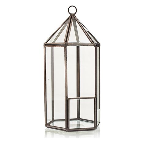 Terrarium en verre - Forme Lanterne- Vendu par 1 (1/4)