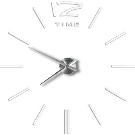 ES512B SAN MARINO 3D-Wanduhr zum Selbstbau, weiß, groß