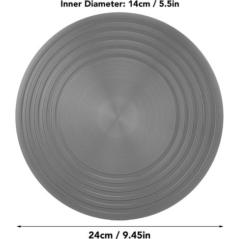 Ortviai Plaque diffuseur de chaleur pour cuisinière gaz – 24 cm, aluminium anodisé épais (6 mm), anti-adhésif et antidérapant (1/4)