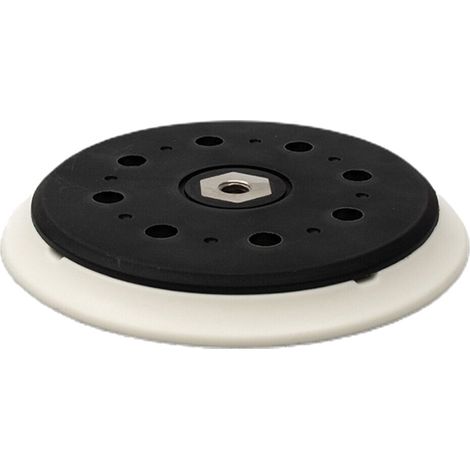 Trade-Shop 15-Loch Klett M8 Schleifteller Haftteller Ø150mm hart kompatibel mit Makita BO6050 BO6050J Exzenterschleifer ersetzt 197315-5 197314-7 - 1 Stück (1/5)