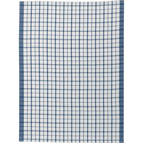 Torchon de cuisine recyclé blanc bleu et beige 50 x 70 cm - PANGIVO