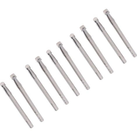 Ensemble de 10 outils de gaufrage du cuir, 2 motifs, en acier allié antidérapant, outils de gaufrage, d'estampage et de gravure du cuir à faire soi-même, adaptés aux débutants. (1/5)