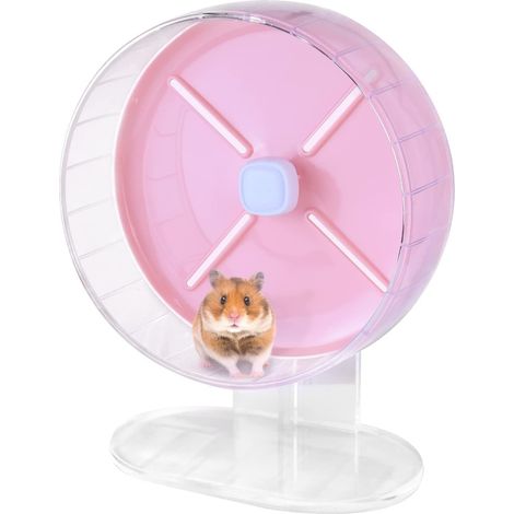 Roue D Exercice Pour Hamster - 26 Cm - Support Réglable - Silencieuse - Pour Hamsters, Gerbilles Et Autres Petits Animaux - 1 Pièce (1/5)