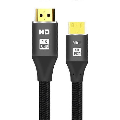 Câble HDMI 4K de 2 m - Haute vitesse, gaine en nylon tressé et connecteurs plaqués or, compatible 4K à 60 Hz, Ultra HD, 2K, 1080p, ARC et CL3 - pour ordinateurs portables et plus encore (1/4)