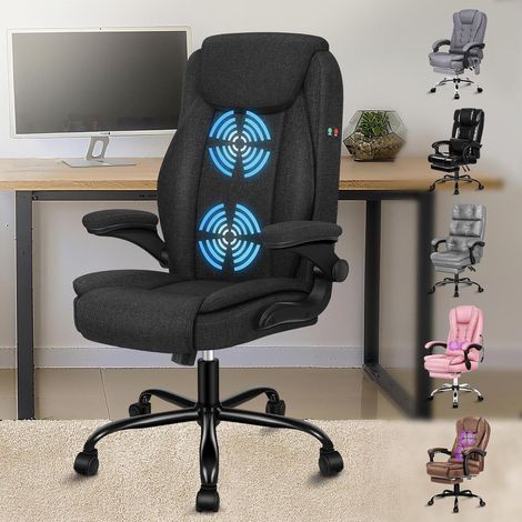 Bürostuhl ergonomisch Drehstuhl Fenix - Leinen Schwarz Fenix High Back (1/5)