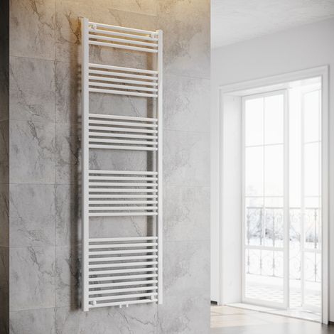 SONNI Termoarredo Scaldasalviette Radiatore ad Acqua Calda Bagno Collegamento Intermedio 1800x600mm Bianco (1/5)