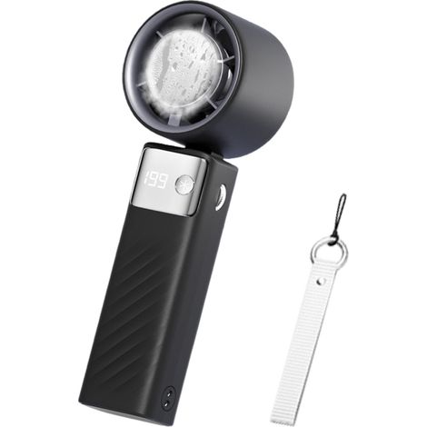 1 Ventilateur sans pales, 199 vitesses, rechargeable USB, batterie longue durée, ABS, pour extérieur maison voyage (1/5)