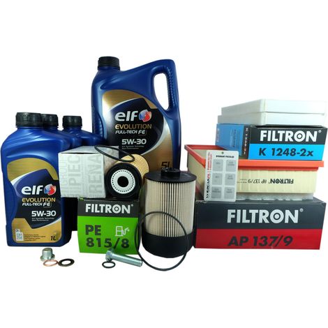 4 filtros + aceite 5W30 Elf Nissan NV400 Renault Master 3 2.3 (1/5)