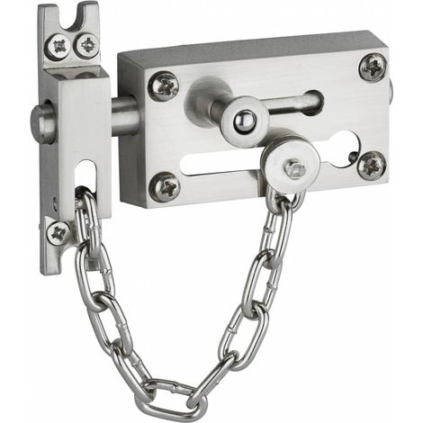 Apriporta di sicurezza, catenella per porta in acciaio con chiavistello, 81 mm - THIRARD