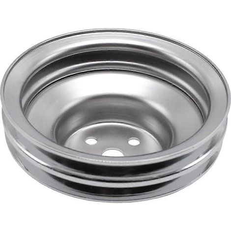 Compatible avec les moteurs V8 260, 289, 302 et 351W de 1965-1969 SBF, bloc moteur chromé à double gorge, poulie de pompe à eau et poulie de vilebrequin. (1/5)