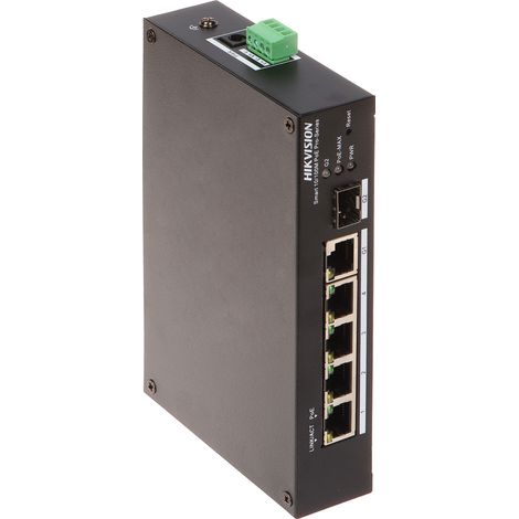 Switch PoE SFP de 4 puertos Hikvision DS-3T1306P-SI/HS (1/5)