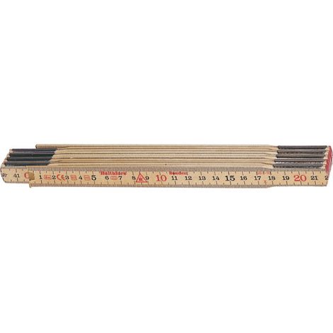 HULTAFORS Gliedermaßstab 59-2-10 L.2m B.15mm mm/cm EG III Glasb.natur - 100004