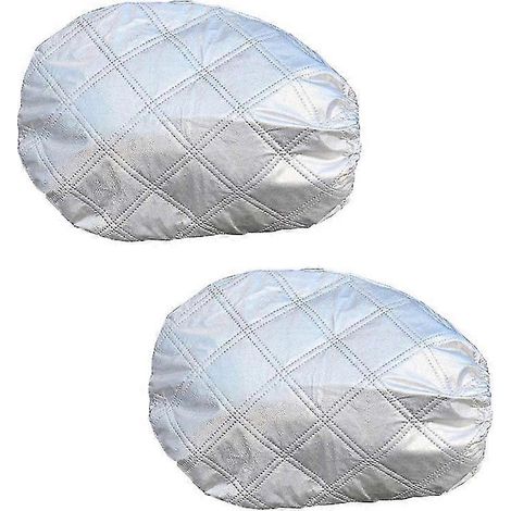 1 Paar 33x27cm Auto-Seitenspiegelabdeckungen, Rückspiegelschutz, Spiegelhülle für normale Fahrzeugtypen (silber)