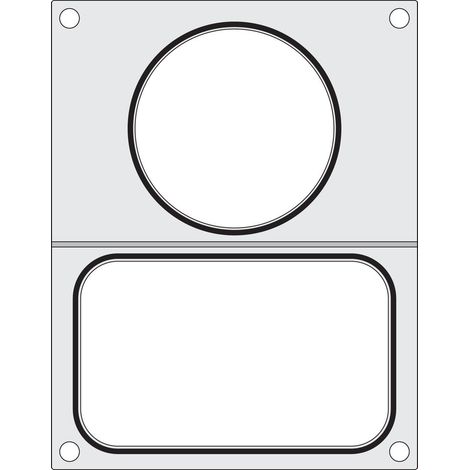 Matrice de scellage 2 récipients (1x 178x113 mm 1x 115 mm) - Hendi