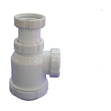SIFONE DOPPIO ESTERNO CON RACCORDO D 40 - 1 1/2 - 1 1/2''