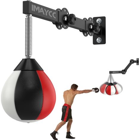 Punching Ball Enfants et Adultes, Sac de Boxe Suspendu Réglable en Hauteur et Pliable, Speedball avec Support Sac de Frappe, Poire de Vitesse de Boxe Pur Bureau Home Gym Workout Training Etc. (1/5)