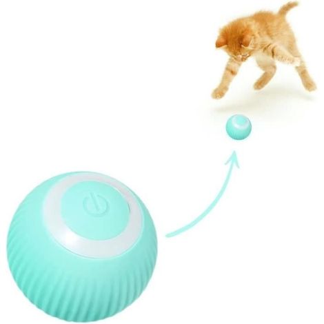Jouet pour Chat - Balle Interactive - Rechargeable USB - Rotation 360° - Évitement d'Obstacles (1/4)