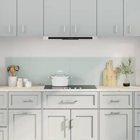 vidaXL Crédence de cuisine 2 pcs Blanc 90 x 40 cm verre trempé