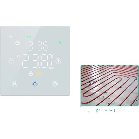 Fußbodenheizungsthermostat, kompatibel mit Sprachsteuerung, Ferntemperaturregelung, elektrische Heizung (1/2)
