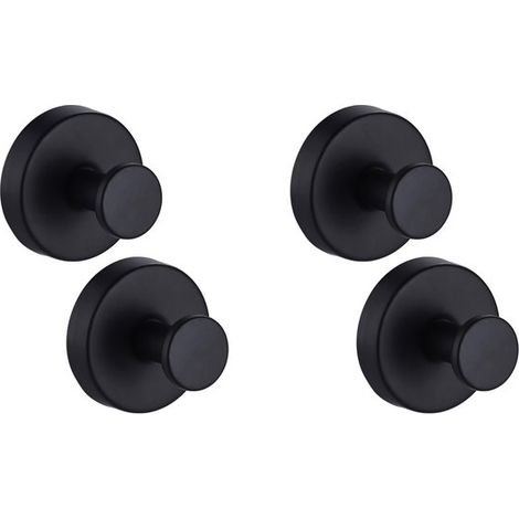 Set di 2 appendiabiti da bagno, portasciugamani, portasciugamani a parete, doppio appendiabiti in acciaio inox, gancio per accappatoio, doppio supporto per uso esterno (1/5)