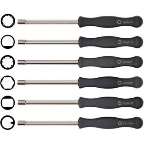 Jeu de tournevis pour carburateur, outil de réglage 6 pièces adaptable sur Husqvarna 125 135 136 137 141 141 235 235e 236 236e 240 240e 435 435e 440e de McCulloch Partner tronçonneuses Poulan H719 (1/5)