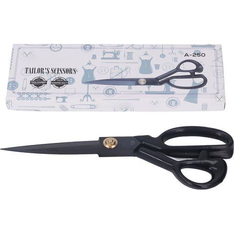 Ciseaux Couture 10 Pouces Acier Manganèse Ergonomique Manche Courbé Professionnel Tissu (1/5)