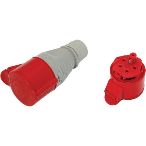 ENCHUFE AISLADO PORTÁTIL 16A 400V ROJO 3P+Z IP44 - EX-TGN-134 (1/2)