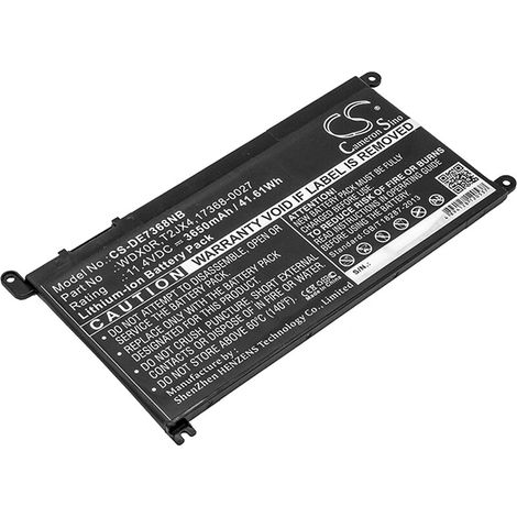 NX - Batterie ordinateur portable compatible Dell 11.4V 3650mAh - 0WDX0R17368-0 (1/3)