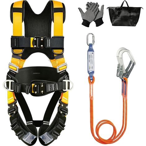 Safety harness with 6ft lanyards upgraded with 4 quick buckles (1/5)