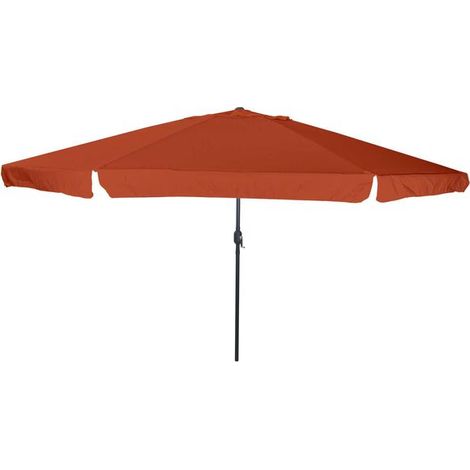 Parasol de jardin Terre cuite 394 x 394 x 248 cm - Parasol de jardin protection UV terrasse extérieur ombrage (1/5)