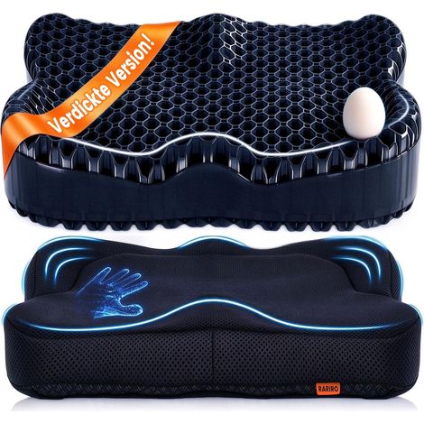 Double Couche, Coussin Gel, Respirant, Répartit Pression, Assise Longue (1/5)
