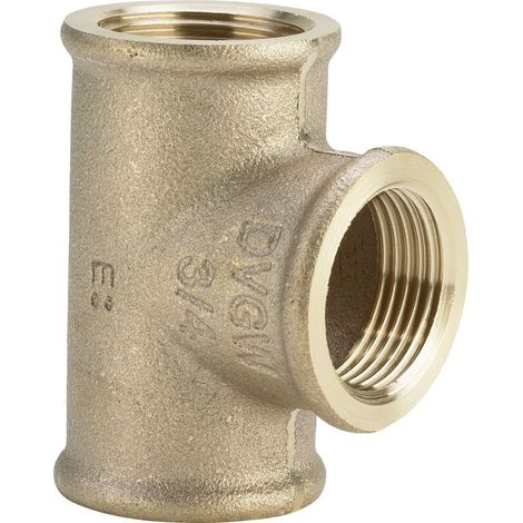 Viega Raccordo a T, Rp1 11/2, Rp2 1/2, Rp3 11/2 bronzo rosso o bronzo al silicio Modello 3130, 650759