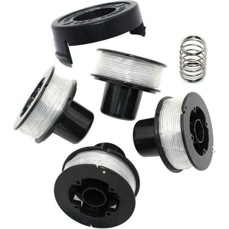 Ensemble de 4 câbles d'alimentation spiralés et à percussion pour tondeuses à gazon Black & Decker RS-136-BKP et A6226-XJ (1/4)