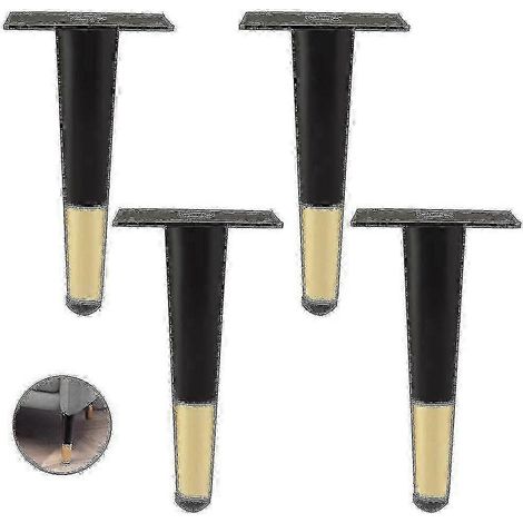 Ensemble de 4 pieds de meubles, comprenant des pieds inclinables pour canapé, table, armoire et table de chevet, en métal. Convient aux tables basses, armoires et canapés. Supporte jusqu'à 300 kg. Dis (1/5)